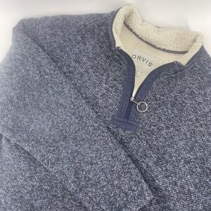Orvis Quarter Zip Pullover Sweater Fleece‎ Lined XXL